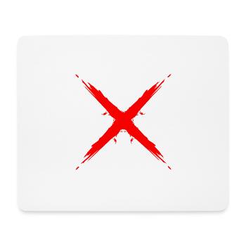 Kreuz Design Vektor Form Rot - Mousepad (Querformat) - Weiß - Vorne