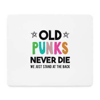 Vieux punks ne meurent jamais cadeau rétro punk des années 80 des années 90 - Tapis de souris (format paysage) - blanc - Devant