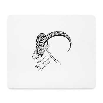 steinbock - Mousepad (Querformat) - Weiß - Vorne