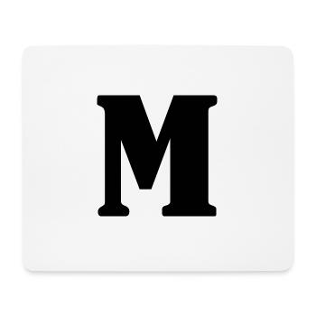 M - Mousepad (Querformat) - Weiß - Vorne