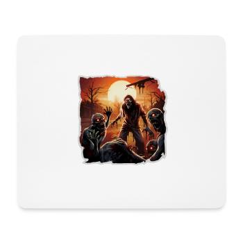 Halloween Zombiegruppe - Mousepad (Querformat) - Weiß - Vorne