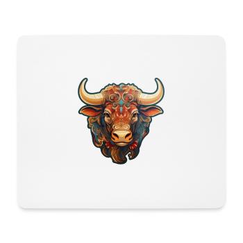 Cow's Head - Mouse Pad (horizontal) - white - Front