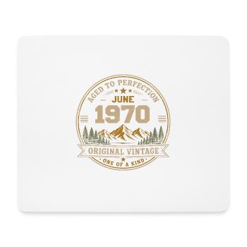 Vintage Juni 1970 – Original Perfection Juni 1970 - Mousepad (Querformat) - Weiß - Vorne
