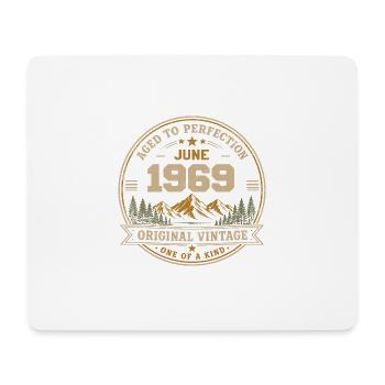 Vintage Juni 1969 – Original Perfection Juni 1969 - Mousepad (Querformat) - Weiß - Vorne