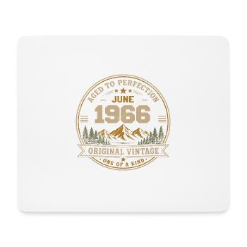 Vintage Juni 1966 – Original Perfection Juni 1966 - Mousepad (Querformat) - Weiß - Vorne