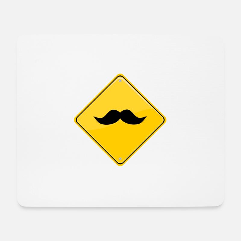moustache - Mousepad (Querformat) - Weiß