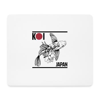 Koi carp gift Japan Tancho flag tshirt - Mouse Pad (horizontal) - white - Front