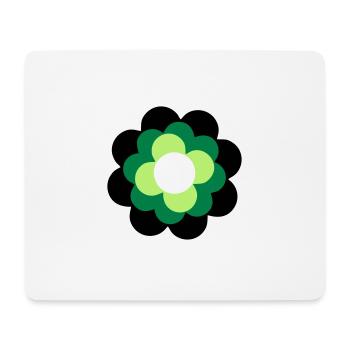 Fleur une - Tapis de souris (format paysage) - blanc - Devant
