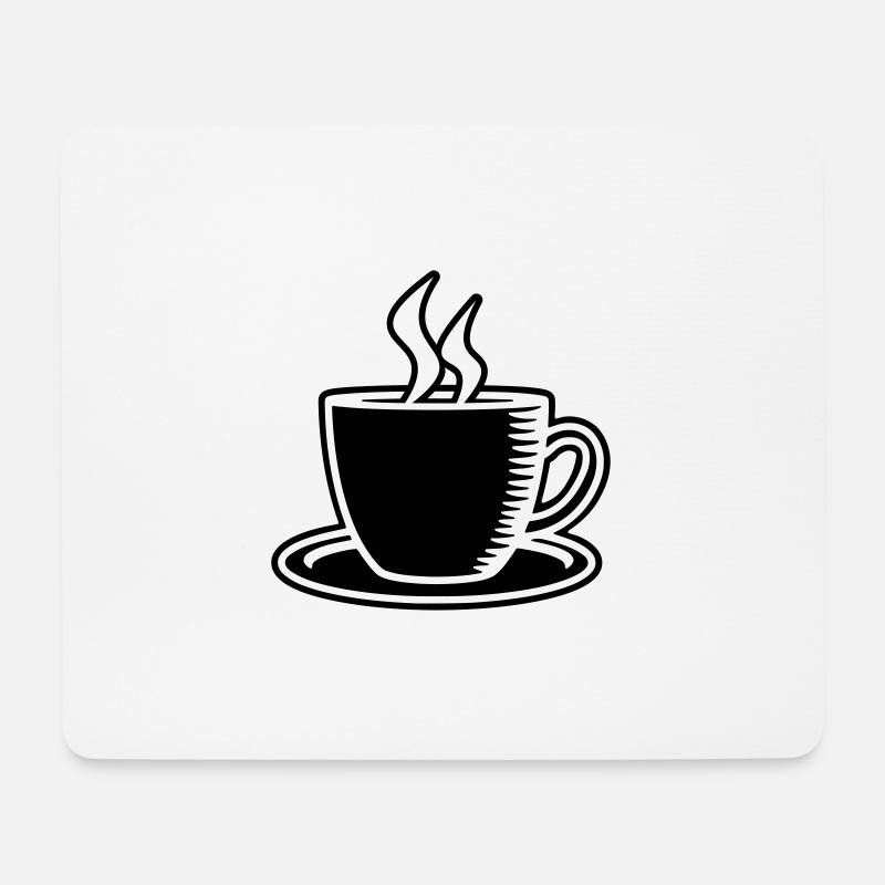 Tasse Kaffee Koffein Tee - Mousepad (Querformat) - Weiß
