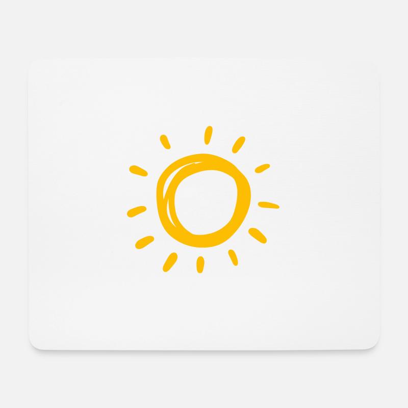 Sonne 2 - Mousepad (Querformat) - Weiß
