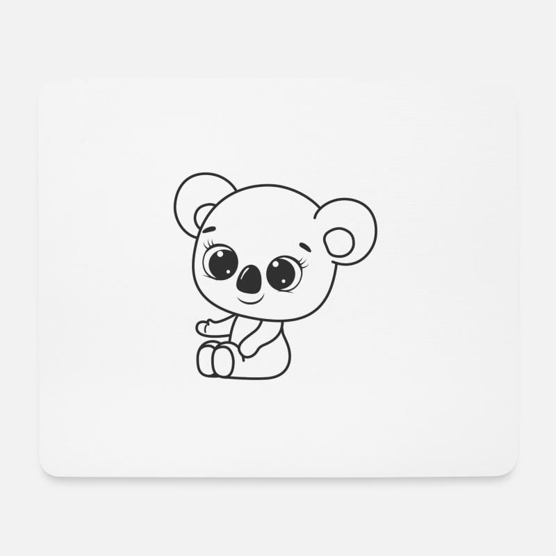 Süßer Panda - Mousepad (Querformat) - Weiß