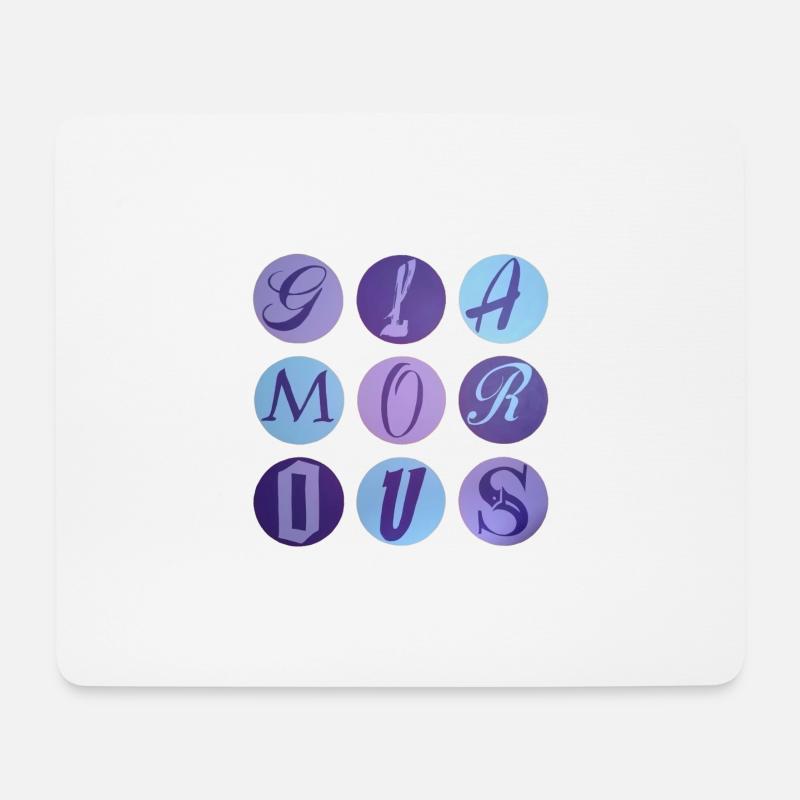 Glamorous dots - Mousepad (Querformat) - Weiß