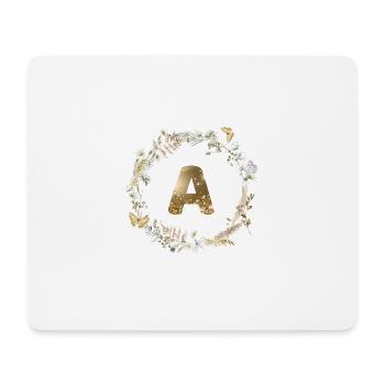 Une couronne de bohème à paillettes monogramme - Tapis de souris (format paysage) - blanc - Devant