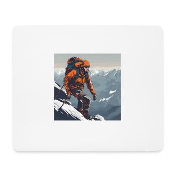 Bergsteigen - Mousepad (Querformat) - Weiß - Vorne