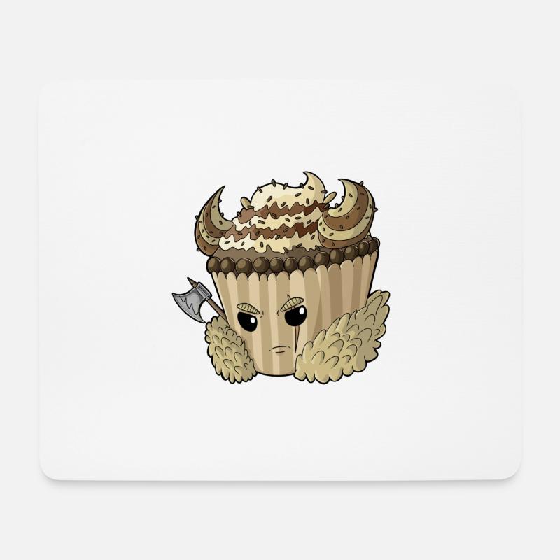 Viking Cupcake - Mousepad (Querformat) - Weiß