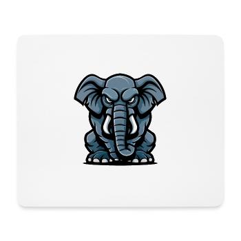 Bande dessinée éléphant - Tapis de souris (format paysage) - blanc - Devant