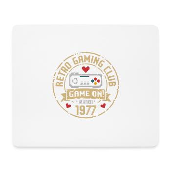 Mars 1977 Cadeau d’anniversaire Mars 1977 Naissance - Tapis de souris (format paysage) - blanc - Devant
