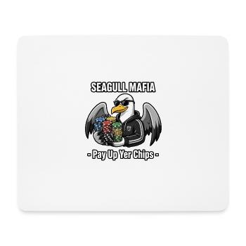 Seagull Mafia – Pay Up Yer Chips lustig - Mousepad (Querformat) - Weiß - Vorne