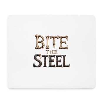 Bite The Steel Welding Wolf Shirt - Mousepad (Querformat) - Weiß - Vorne