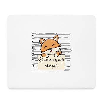 Fuchs lustiger Spruch humor Gefängnisbild - Mousepad (Querformat) - Weiß - Vorne