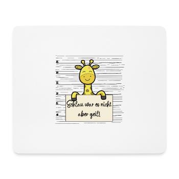 Giraffe lustiger Spruch humor Gefängnisbild - Mousepad (Querformat) - Weiß - Vorne