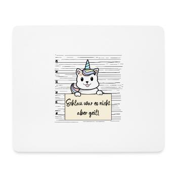 Einhorn Katze lustiger Spruch humor Gefängnisbild - Mousepad (Querformat) - Weiß - Vorne