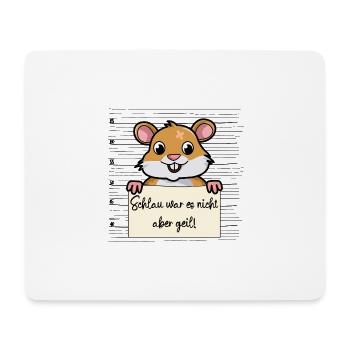 Hamster lustiger Spruch humor Gefängnisbild - Mousepad (Querformat) - Weiß - Vorne