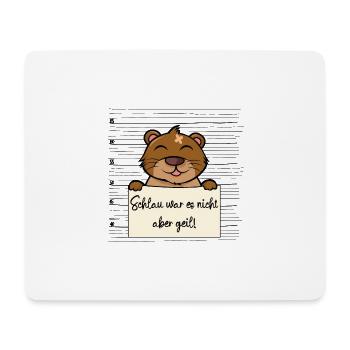 Seeotter lustiger Spruch humor Gefängnisbild - Mousepad (Querformat) - Weiß - Vorne