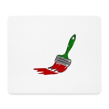 Pinceau de peintre - Tapis de souris (format paysage) - blanc - Devant