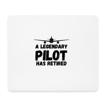 a legendary pilot has retired - Mouse Pad (horizontal) - white - Front
