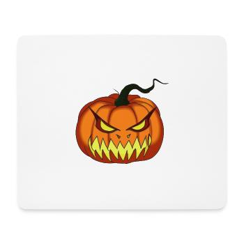 Pumpkin face with shining eyes Halloween - Mouse Pad (horizontal) - white - Front