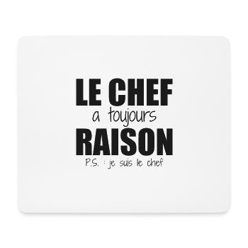 The chef is always right, I'm the humor chef - Mouse Pad (horizontal) - white - Front