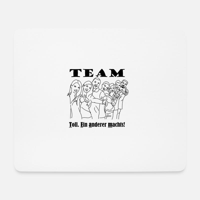 TEAM - Mousepad (Querformat) - Weiß