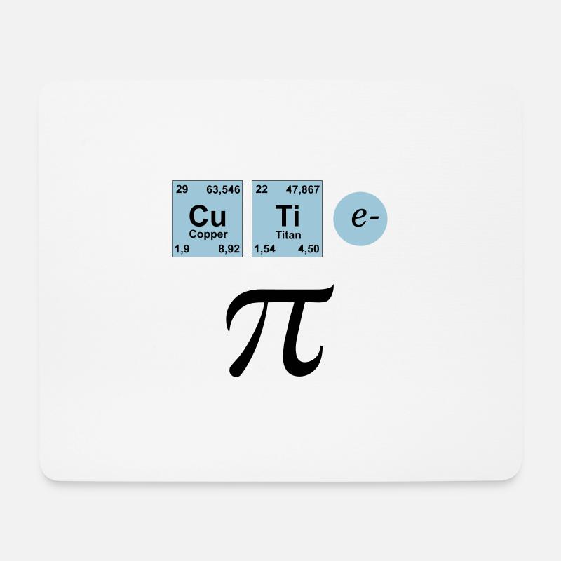 Cutie Pi, Nerd - Mousepad (Querformat) - Weiß