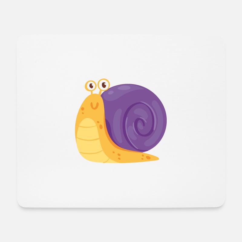 Freundliche Schnecke - Mousepad (Querformat) - Weiß