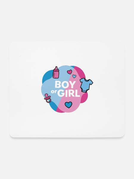 Geschlecht enthüllen Junge oder Mädchen - Mousepad (Querformat) - Weiß