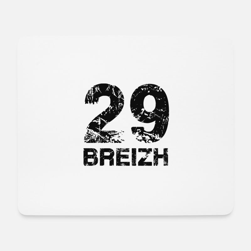 29 Breizh Bretagne - Mousepad (Querformat) - Weiß