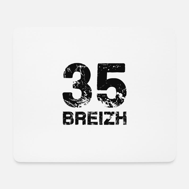 35 Breizh - Mousepad (Querformat) - Weiß