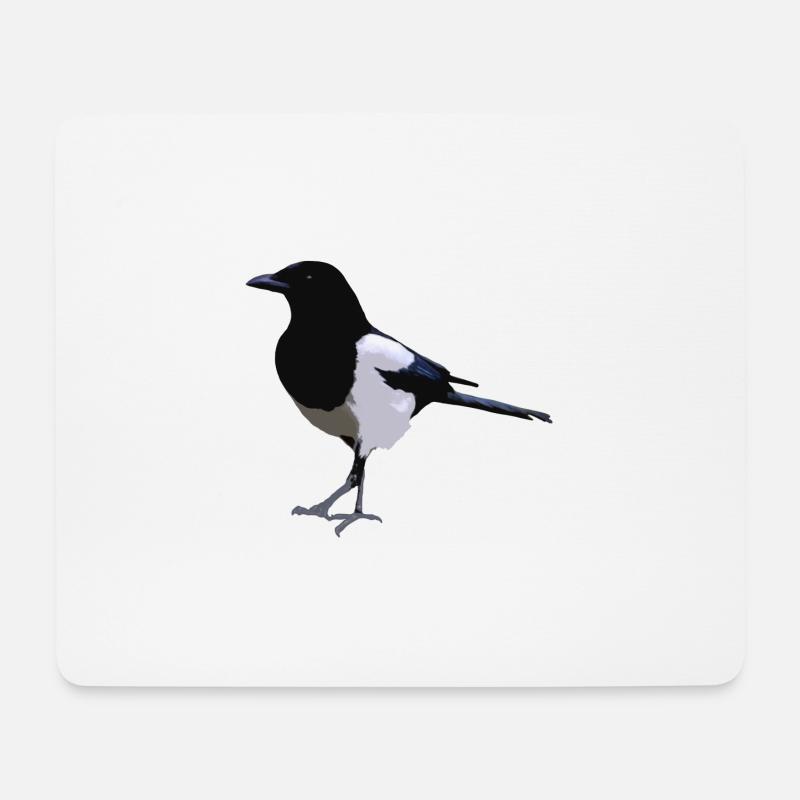Elster - Mousepad (Querformat) - Weiß