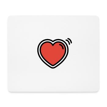 Schlagendes Herz - Mousepad (Querformat) - Weiß - Vorne