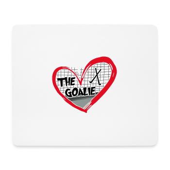 hockey sur gazon gardien de but de hockey gardien de but de hockey - Tapis de souris (format paysage) - blanc - Devant