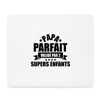 papa parfait cadeau fête des pères anniversaire - Tapis de souris (format paysage) - blanc - Devant