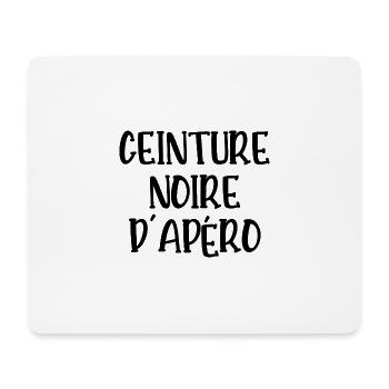 ceinture noire d'apéro - Tapis de souris (format paysage) - blanc - Devant