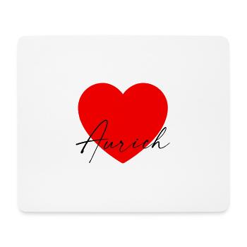 i Love Aurich - Mousepad (Querformat) - Weiß - Vorne