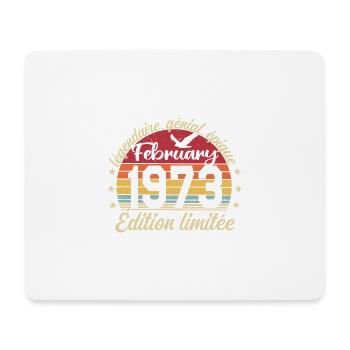 February 1973 Anniversary February 1973 Retro 1973 - Mouse Pad (horizontal) - white - Front