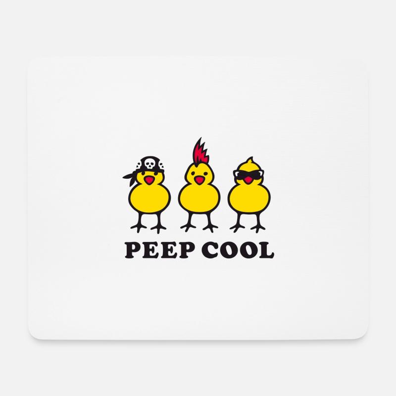 Peep Cool - Mousepad (Querformat) - Weiß