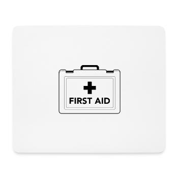first aid case design - Mouse Pad (horizontal) - white - Front