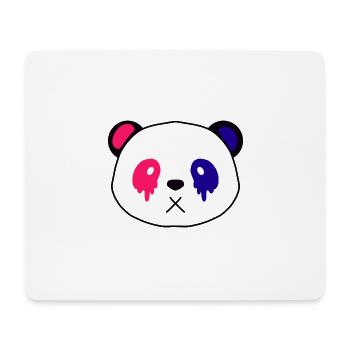 Panda kawaii rose et bleu - Tapis de souris (format paysage) - blanc - Devant