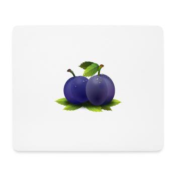 plum pflaume veggie gemuese fruits1 - Mousepad (Querformat) - Weiß - Vorne