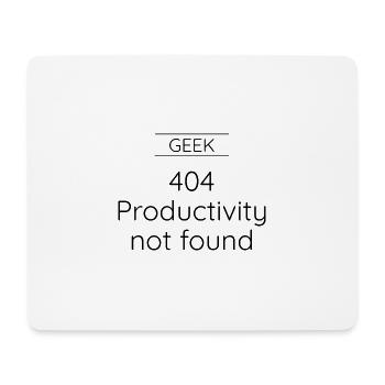 GEEK - Erreur 404 : Productivité non trouvée - Tapis de souris (format paysage) - blanc - Devant